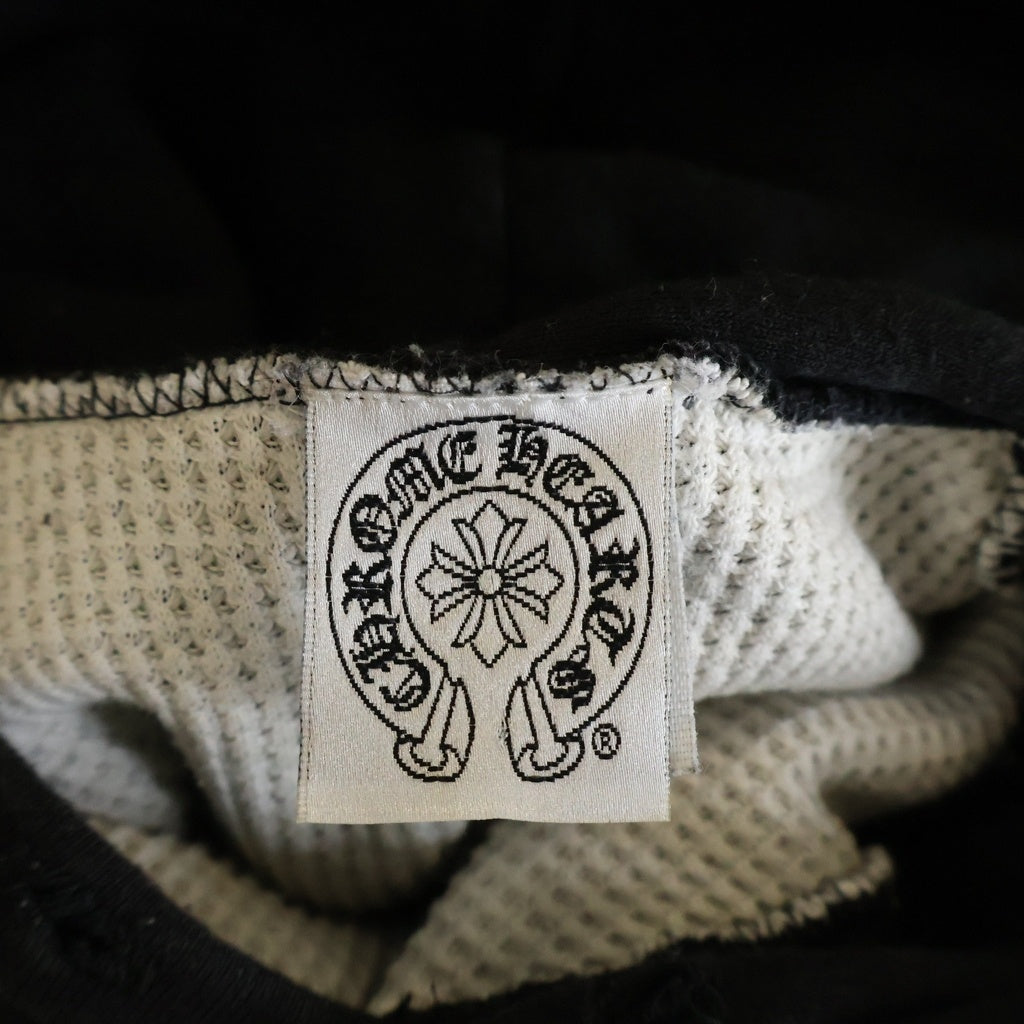 CHROME HEARTS(クロムハーツ) OLD SWTSHRT PLVR HD ヴァインダガープリント サーマル スウェットプルオーバーパーカー ブラック
