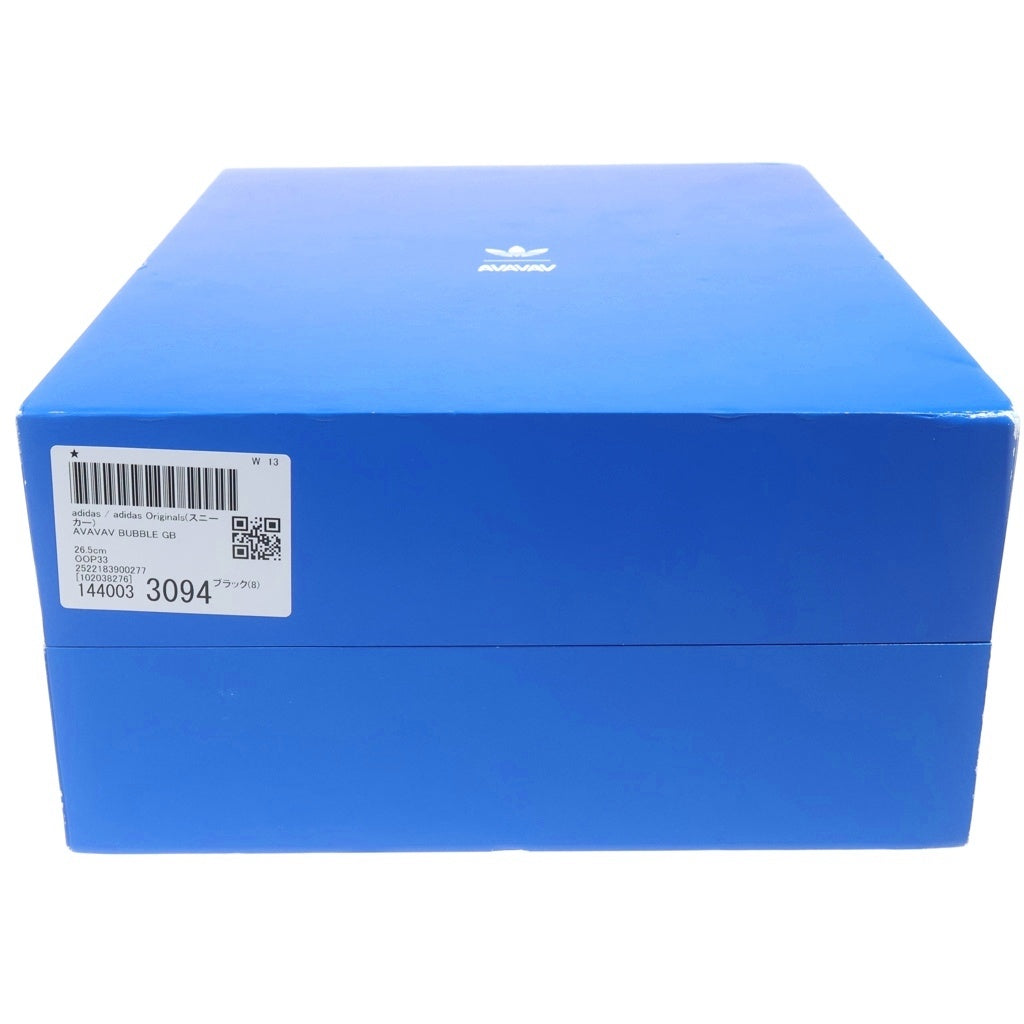 adidas(アディダス) ×AVAVAV BUBBLE GB ×アヴァヴァブ バブル GB ムーンラバーソールレースアップスニーカー US9.5/26.5cm JR4371 ブラック