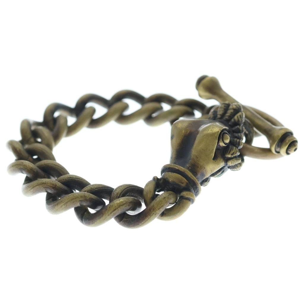 NO BRAND(ノーブランド) Deaf Breed デフブリード Custom Chain Bracelet カスタムチェーンブレスレット 真鍮アンカーチェーンブレスレット ゴールド