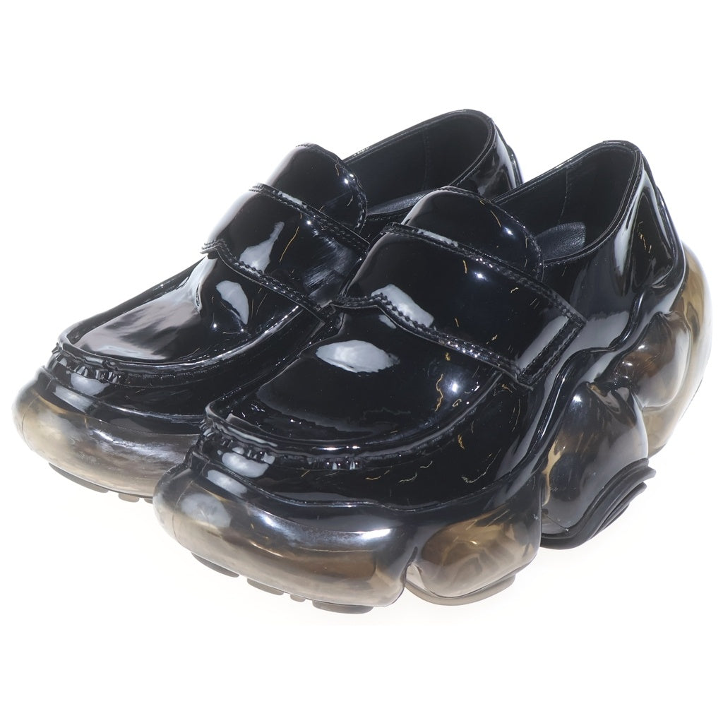 grounds(グラウンズ) Moopie Loafer ムーピーローファー パテントレザープラットフォームローファー ブラック レディース