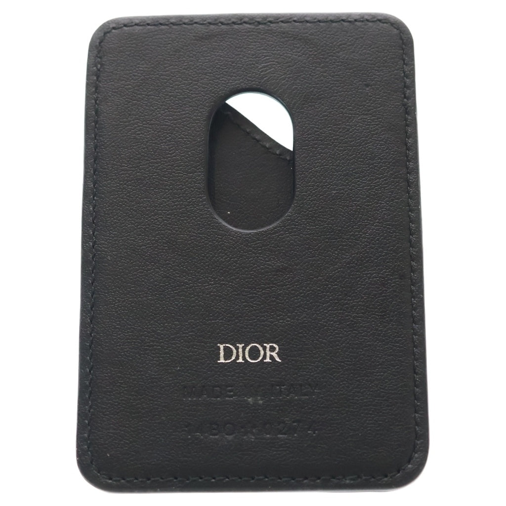 Christian Dior(クリスチャンディオール) SADDLE サドル マグネット カードホルダー 14BO 0274 ブラック レディース