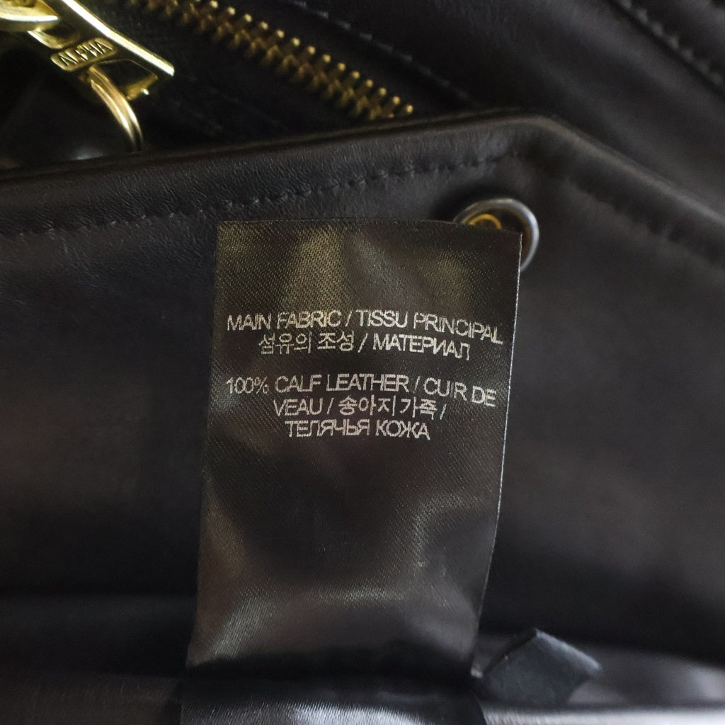 VETEMENTS(ヴェトモン) Leather Bomber Jacket レザーボンバージャケット カーフレザーオーバーサイズジップアップMA-1 UA66JA200B ブラック