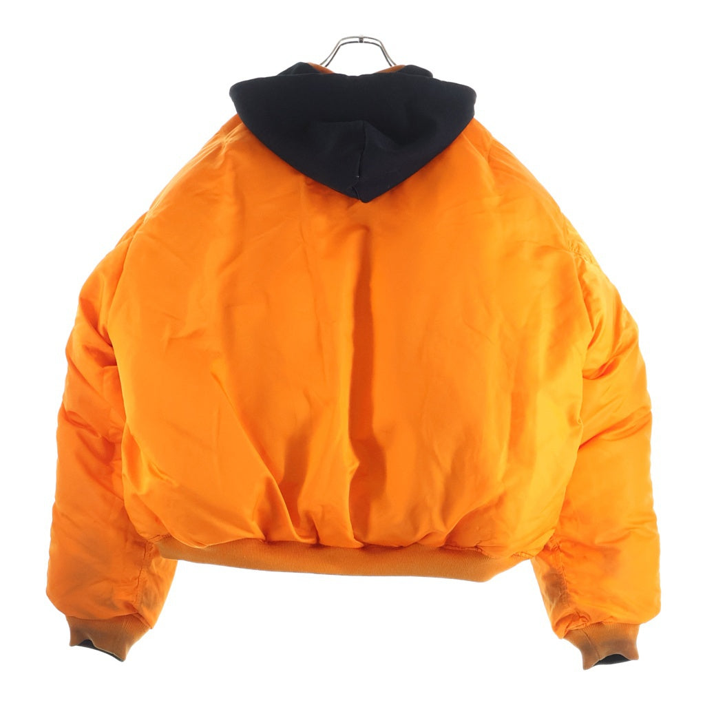 VETEMENTS(ヴェトモン) ×Double Sided Jacket アルファインダストリーズ リバーシブル ボンバージャケット ブラック/オレンジ UA65JA249B