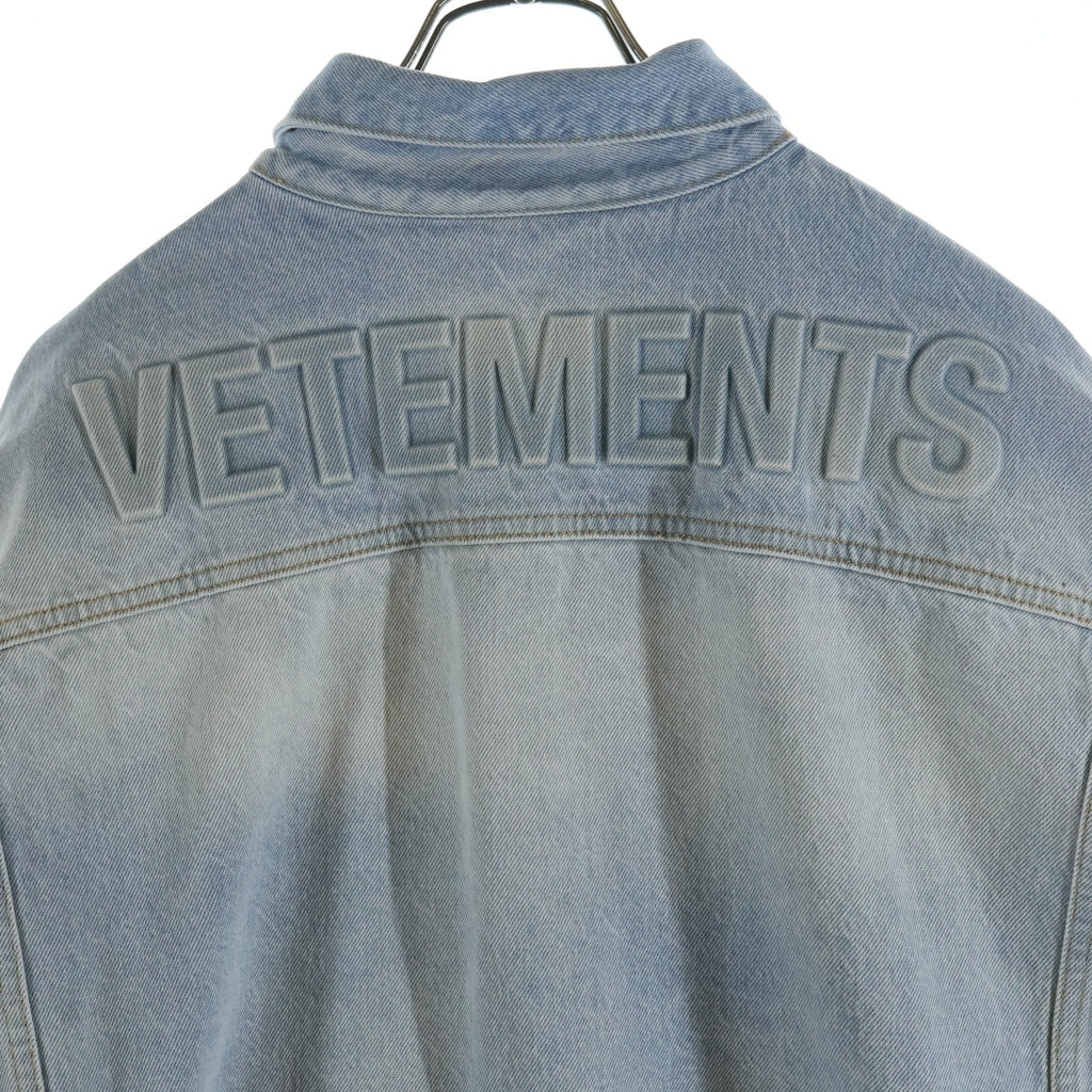VETEMENTS(ヴェトモン) 24SS LOGO DENIM JACKET ロゴデニムジャケット インディゴ