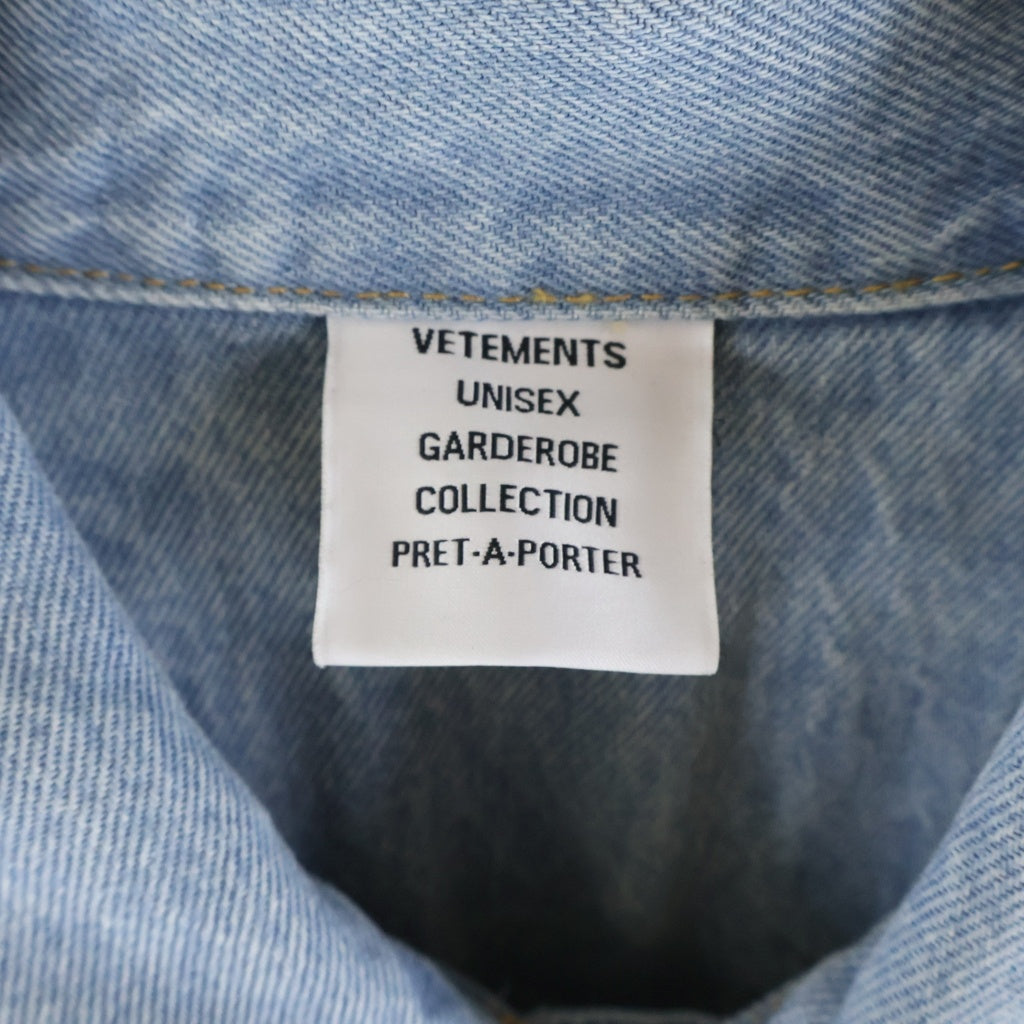 VETEMENTS(ヴェトモン) 24SS LOGO DENIM JACKET ロゴデニムジャケット インディゴ