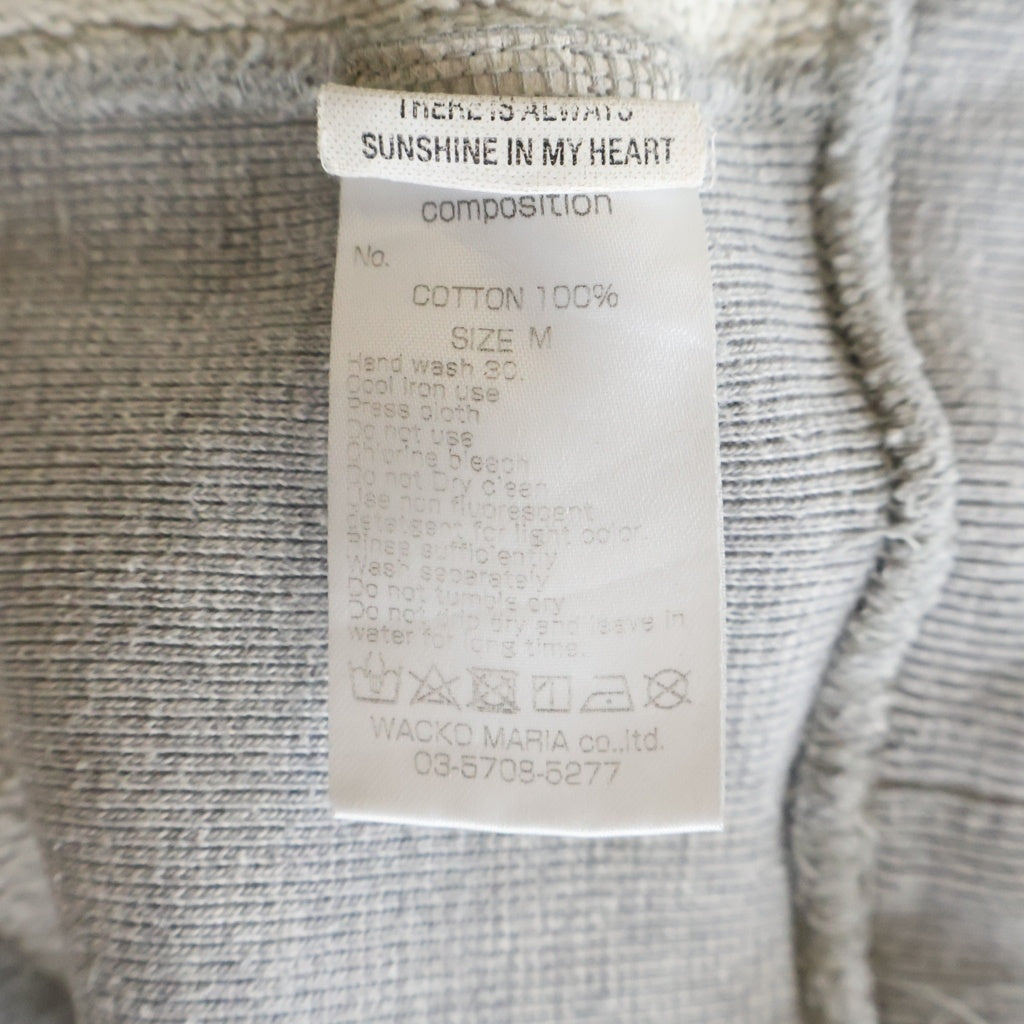 WACKO MARIA(ワコマリア) MIDDLE WEIGHT SWEAT SHIRT ミドルウェイト ロゴプリント クルーネックスウェットトレーナー グレー