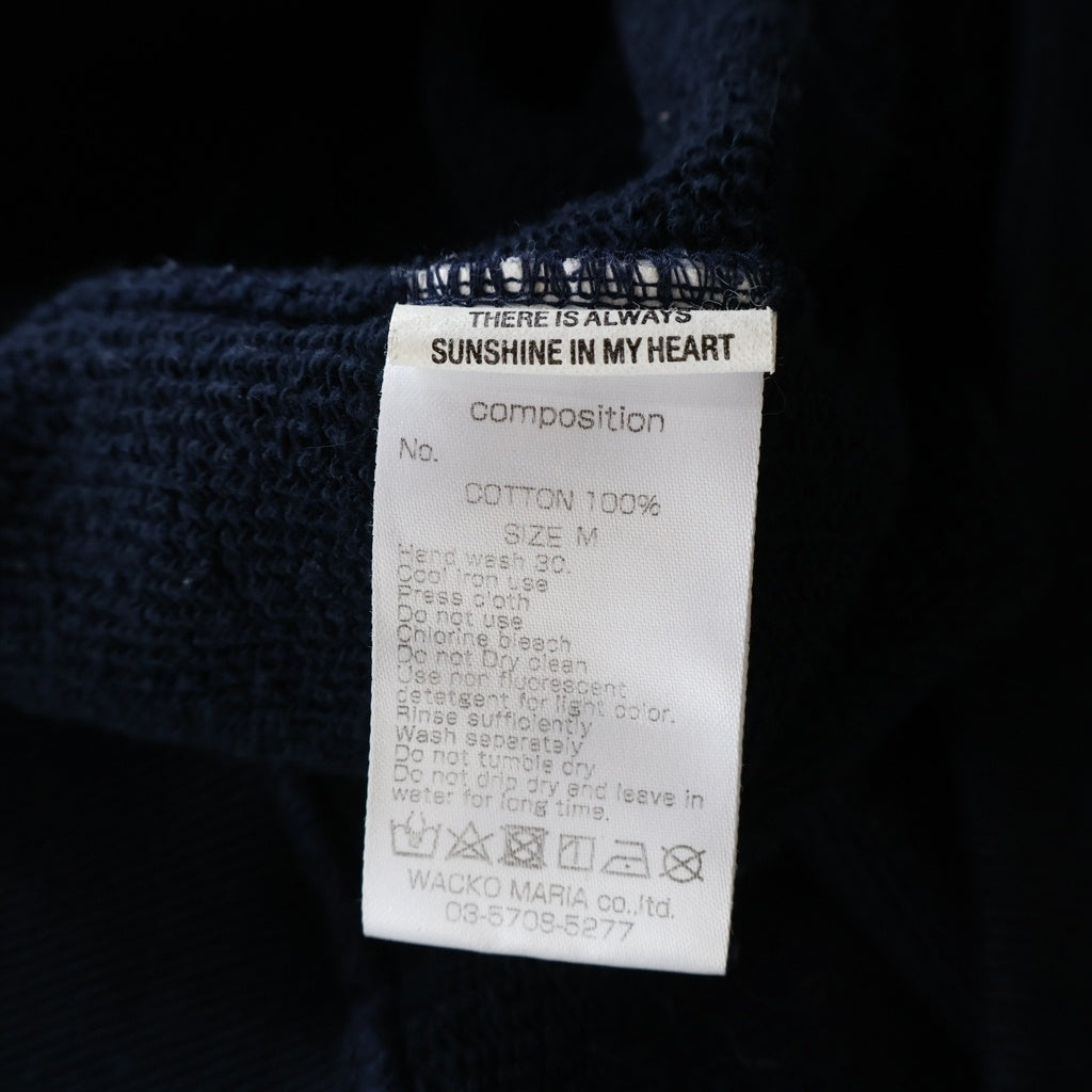 WACKO MARIA(ワコマリア) HEAVY WEIGHT CREW NECK SHIRT ヘビーウェイト ロゴ刺繍 クルーネックスウェットトレーナー ネイビー