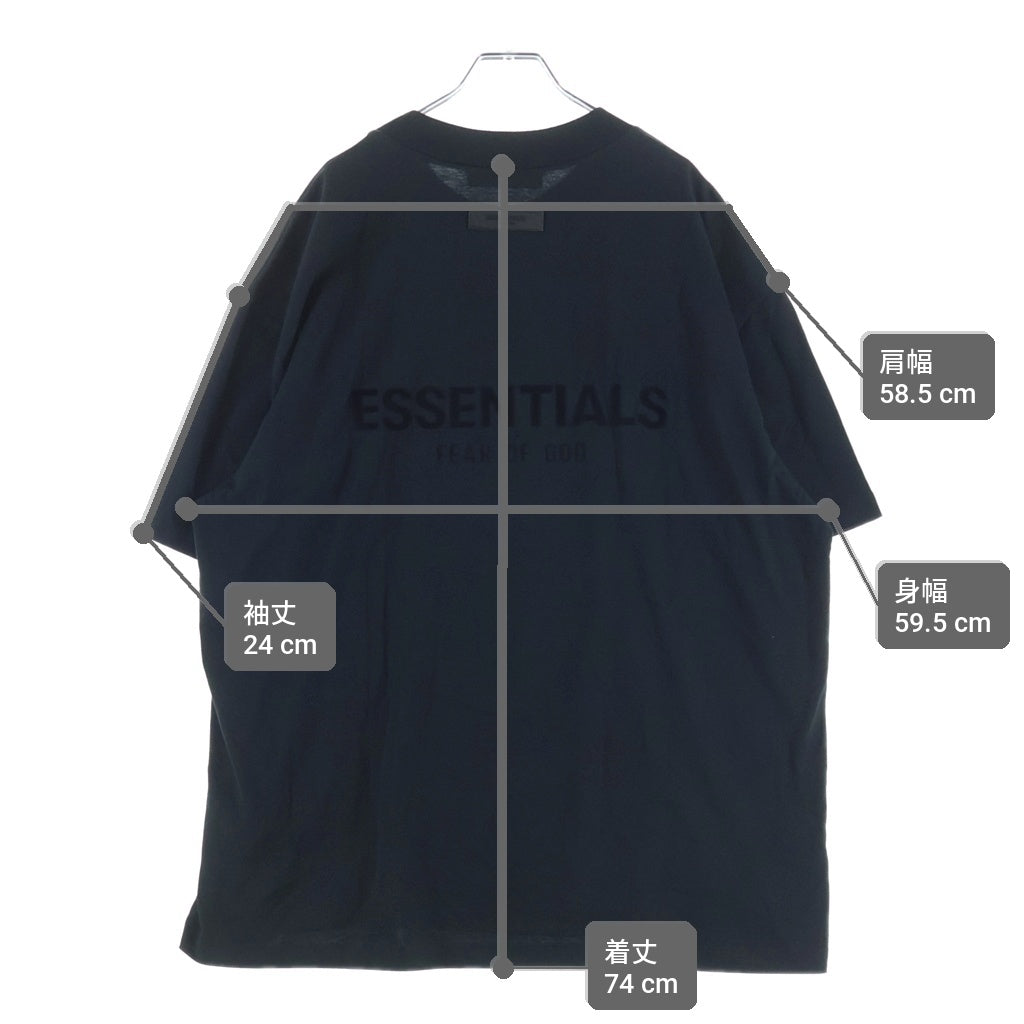 FEAR OF GOD ESSENTIALS(フィアオブゴッド エッセンシャルズ) Felt Logo S/S T-Shirts フェルトロゴショートスリーブTシャツ クルーネック半袖Tシャツ ブラック