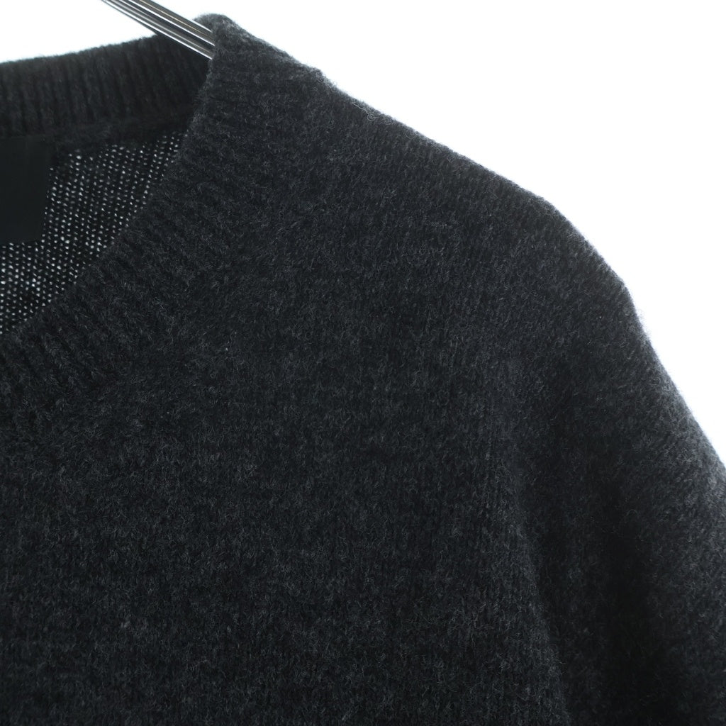 NO BRAND(ノーブランド) PHOEBE PHILO フィービーファイロ Crewneck Wool Cashmere Knit Sweater クルーネックウールカシミヤニットセーター レディース BK30 YW4527 906CH チャコール