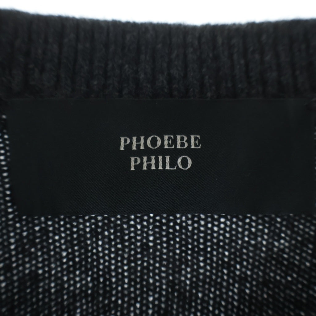 NO BRAND(ノーブランド) PHOEBE PHILO フィービーファイロ Crewneck Wool Cashmere Knit Sweater クルーネックウールカシミヤニットセーター レディース BK30 YW4527 906CH チャコール