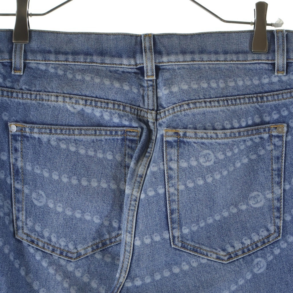 CHANEL(シャネル) 25SS COCO Mark Pearl Print Wide Leg Denim ココマークパールプリントワイドレグデニム プリント総柄ジップフライデニムロングパンツ レディース P79059V71258
