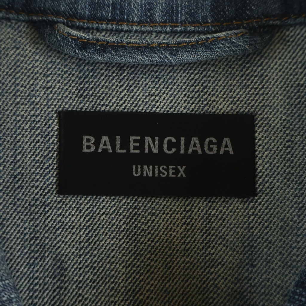 BALENCIAGA(バレンシアガ) Y2K袖 トライバル デニムジャケット アウター 809457 TRW77 インディゴ