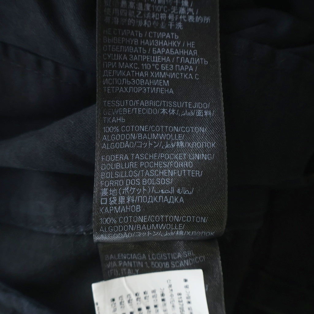 BALENCIAGA(バレンシアガ) Large Cargo Pants クラッシュ マルチカーゴ ロングパンツ 746493 TQP14 ブラック