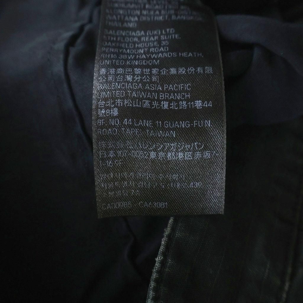 BALENCIAGA(バレンシアガ) Large Cargo Pants クラッシュ マルチカーゴ ロングパンツ 746493 TQP14 ブラック