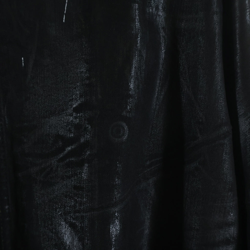 DRKSHDW(ダークシャドウ) Gimp Kaftan JKT フルジップ コーティングデニムパーカー ブラック DU01E3780-SCF
