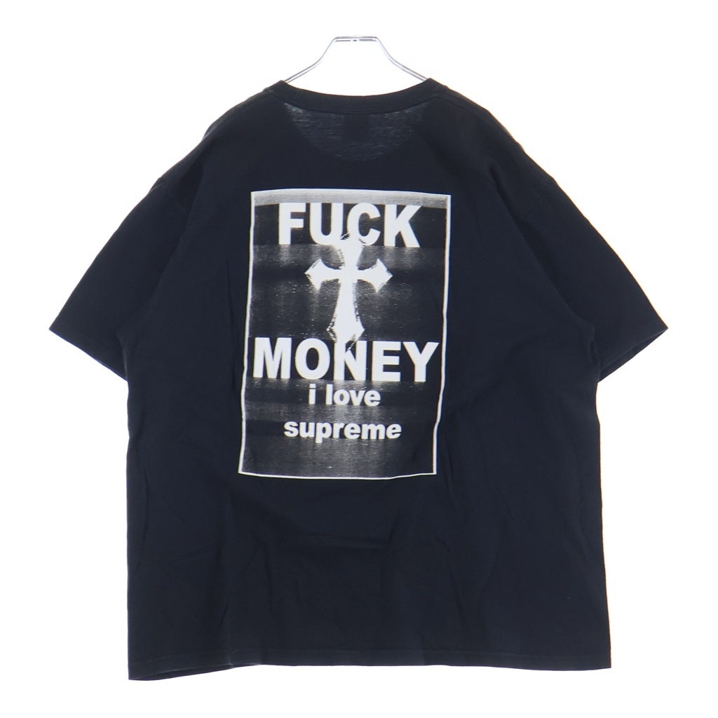 SUPREME(シュプリーム) 24AW Fuck Money Tee ファック マネー バックプリント 半袖Tシャツ カットソー ブラック