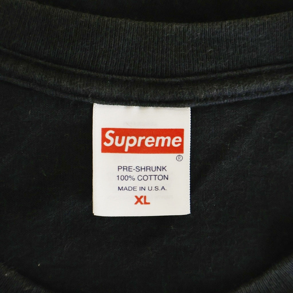 SUPREME(シュプリーム) 24SS Pinline Tee ピンライン ロゴ 半袖Tシャツ カットソー ブラック
