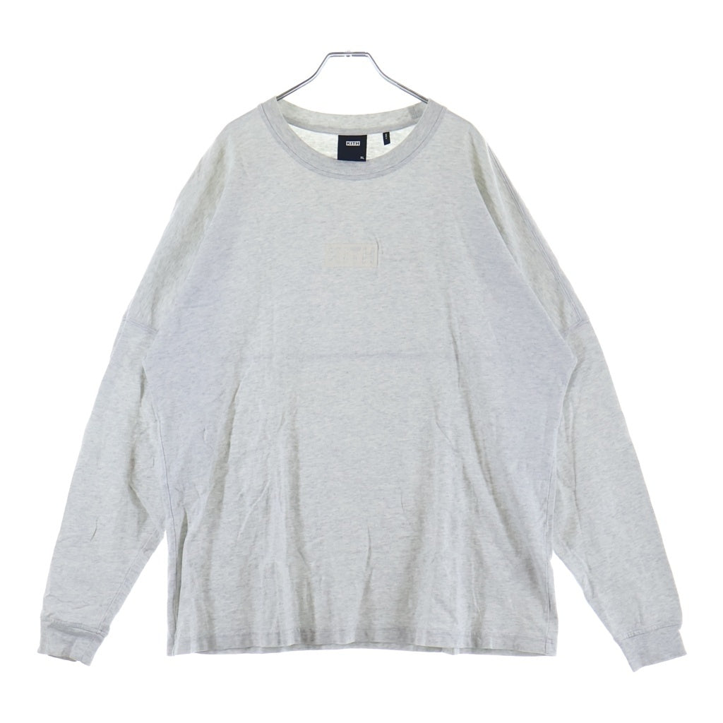 KITH(キス) フロントロゴプリント 長袖Tシャツ カットソー クルーネックス グレー