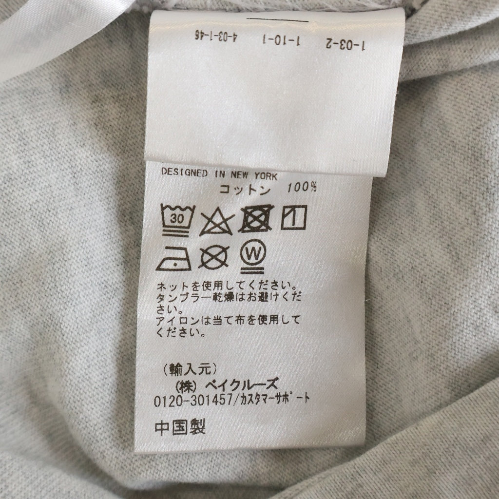 KITH(キス) フロントロゴプリント 長袖Tシャツ カットソー クルーネックス グレー