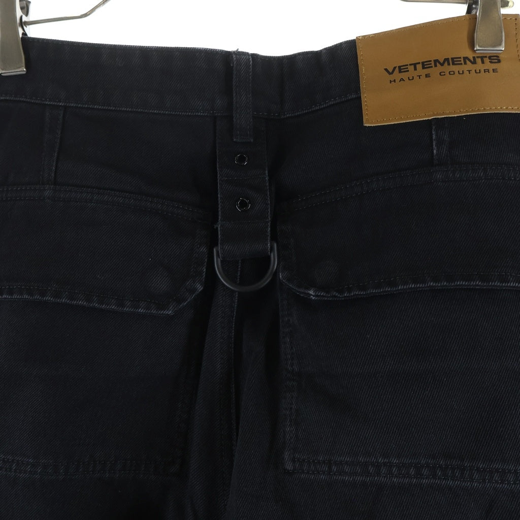 VETEMENTS(ヴェトモン) Multipocket Cargo Jeans マルチポケット カーゴパンツ ブラック UA65PA850B