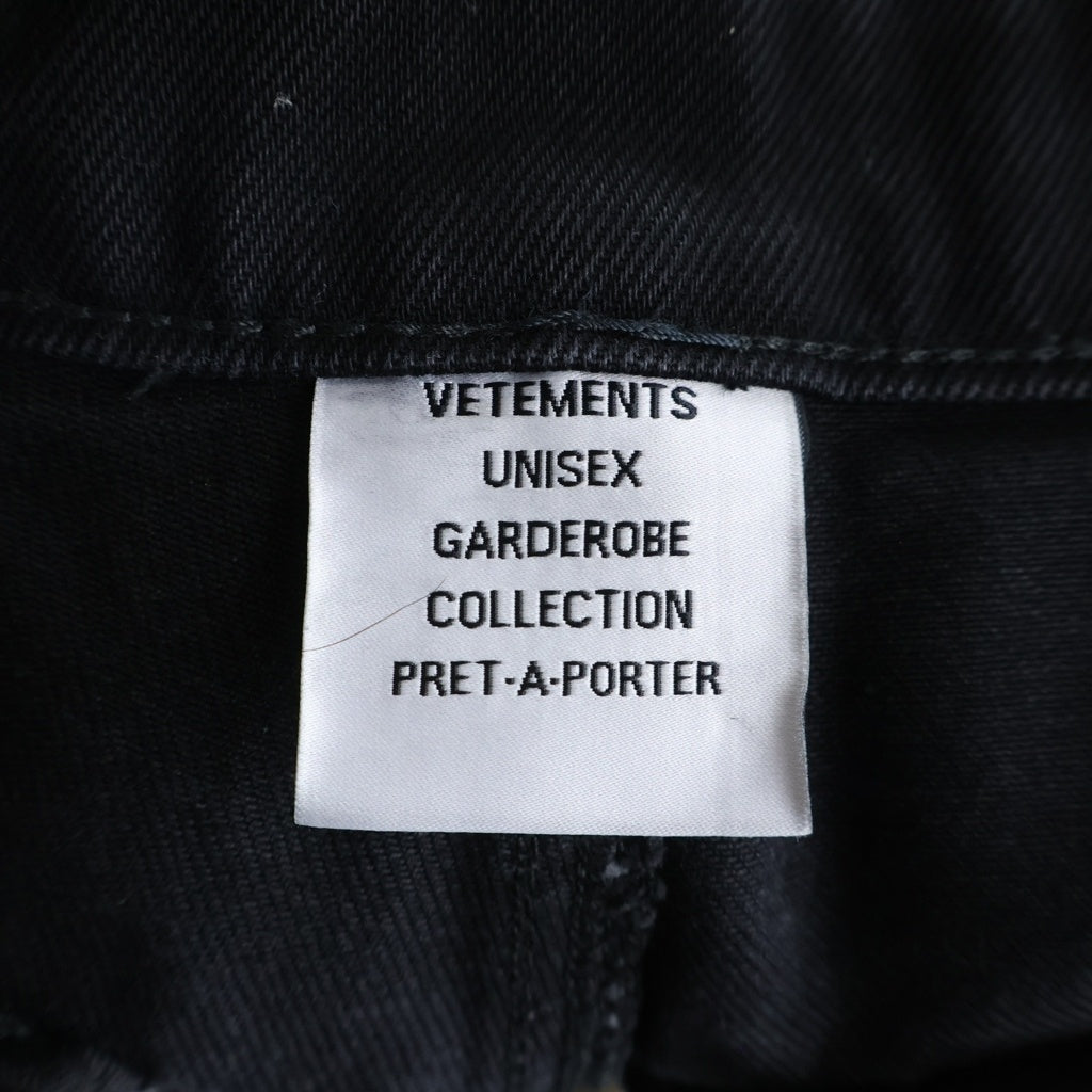 VETEMENTS(ヴェトモン) Multipocket Cargo Jeans マルチポケット カーゴパンツ ブラック UA65PA850B