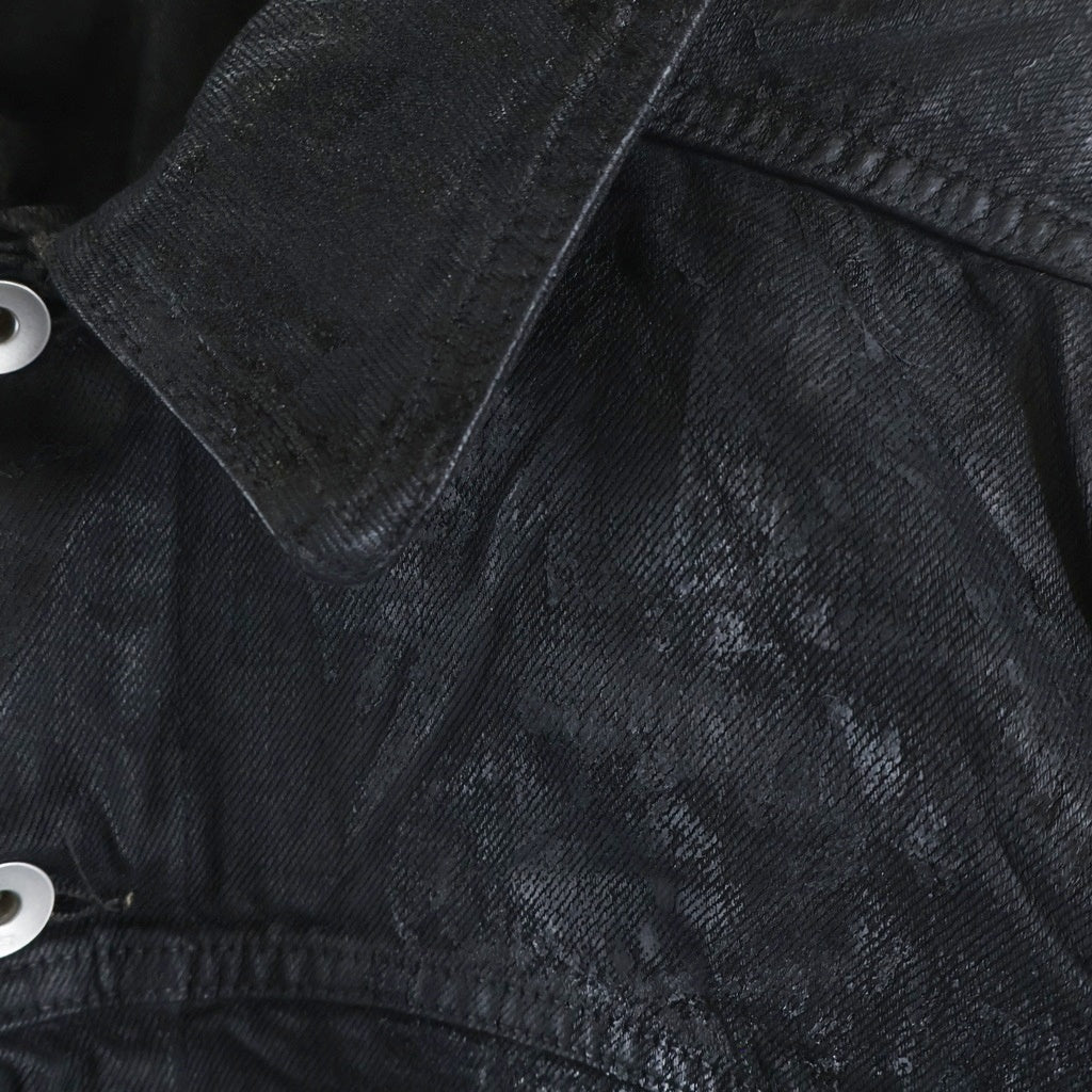 DRKSHDW(ダークシャドウ) MEGACRUST DENIM TRUCKER JACKET コーティング加工 デニムトラッカージャケット ブラック DU02D2751-BMC