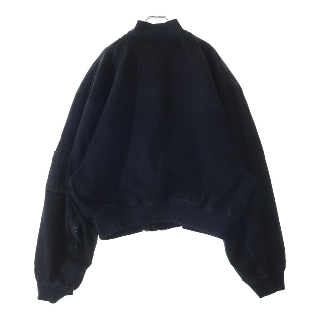 BALENCIAGA(バレンシアガ) STANDARD BOMBER ダメージ加工デニムボンバージャケット 850058 TTW67
