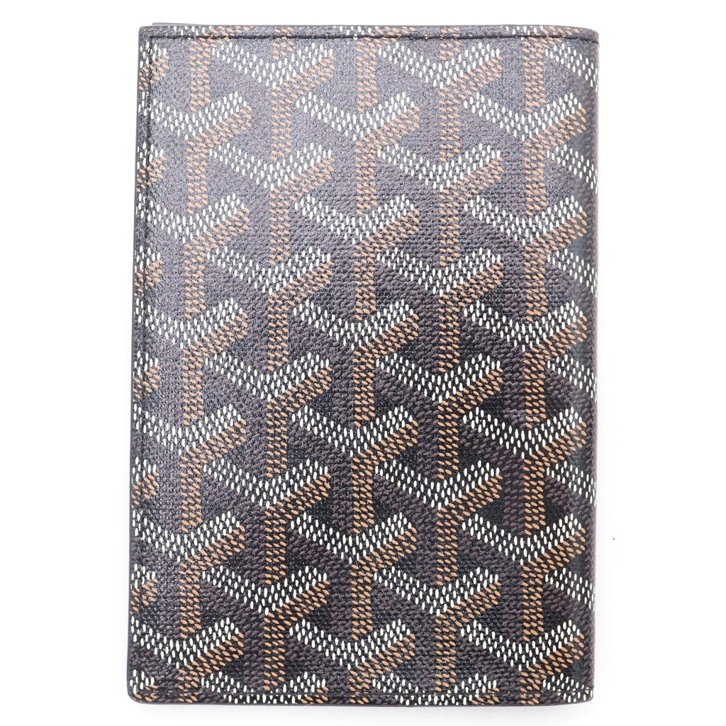 GOYARD(ゴヤール) ヘリンボーン グルネル PVC レザー パスポートケース パスケース ブラック