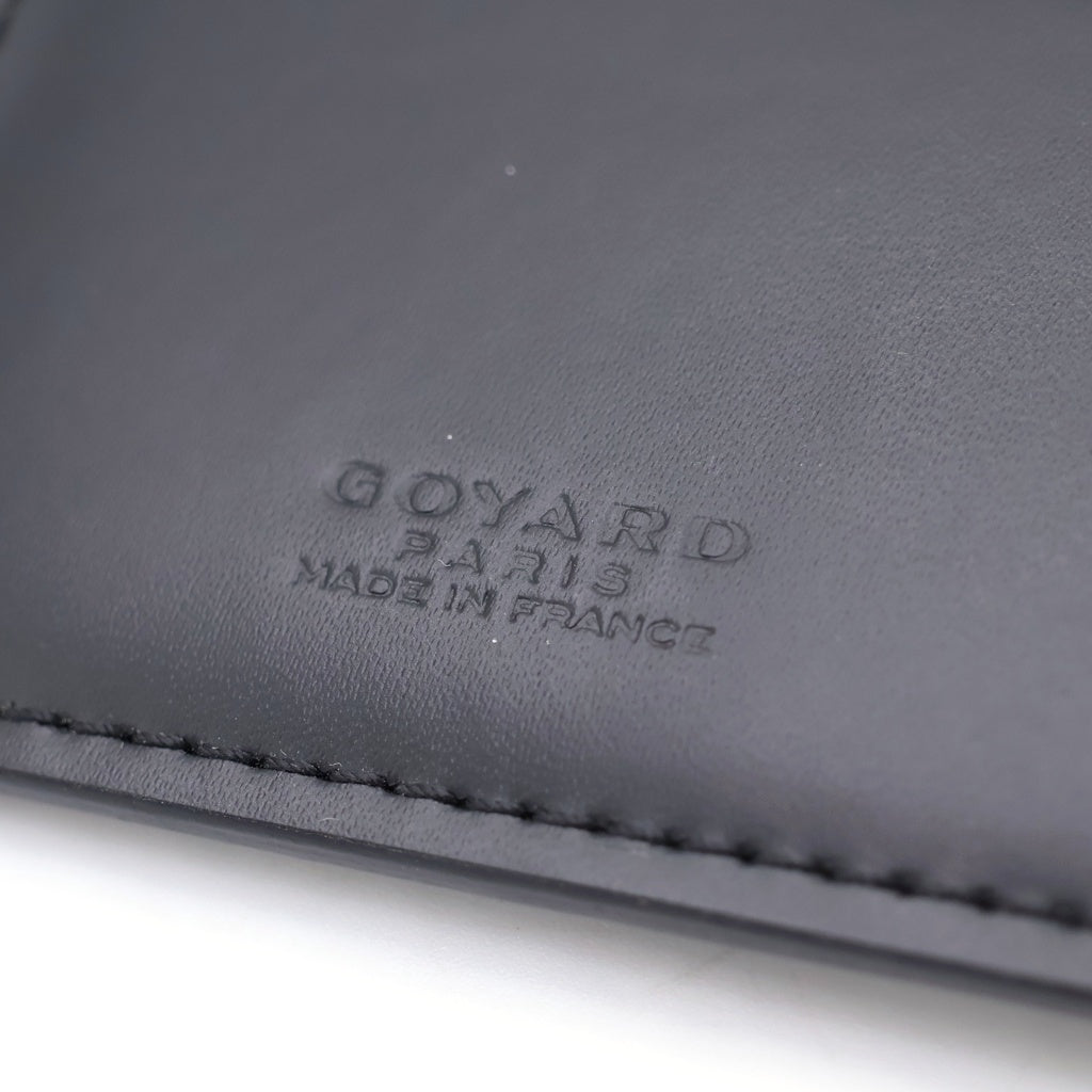 GOYARD(ゴヤール) ヘリンボーン グルネル PVC レザー パスポートケース パスケース ブラック