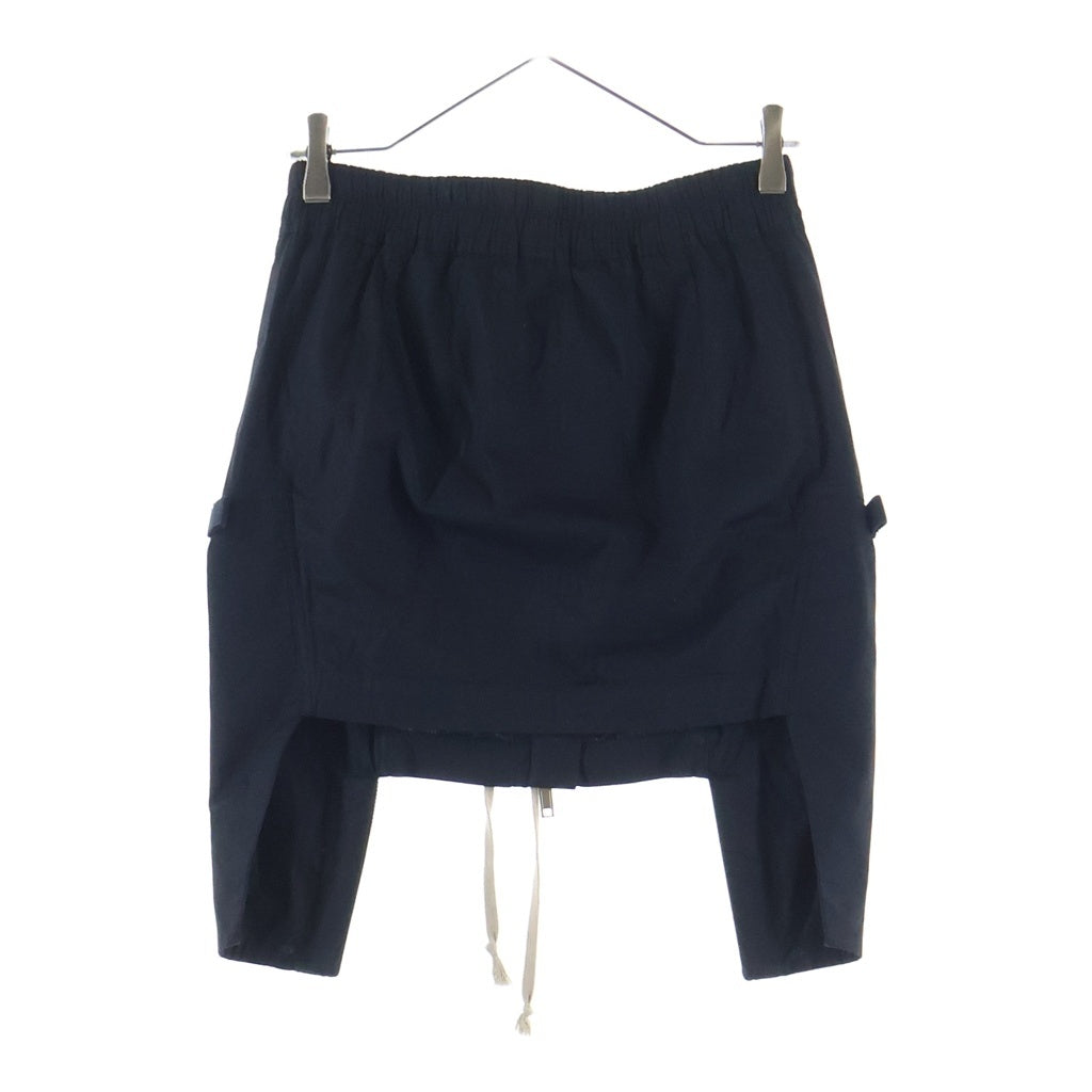 DRKSHDW(ダークシャドウ) 20SS Bauhaus Mini Skirt バウハウスミニスカート センタージップサイドロングポケットミニスカート レディース DS20S5344-CR ブラック