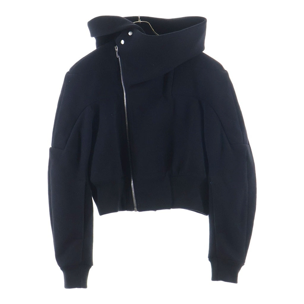 Rick Owens(リックオウエンス) Cropped Hooded Flight クロップド フーデッド フライト ジップアップ ジャケット ブラック RU02E1761-WSF
