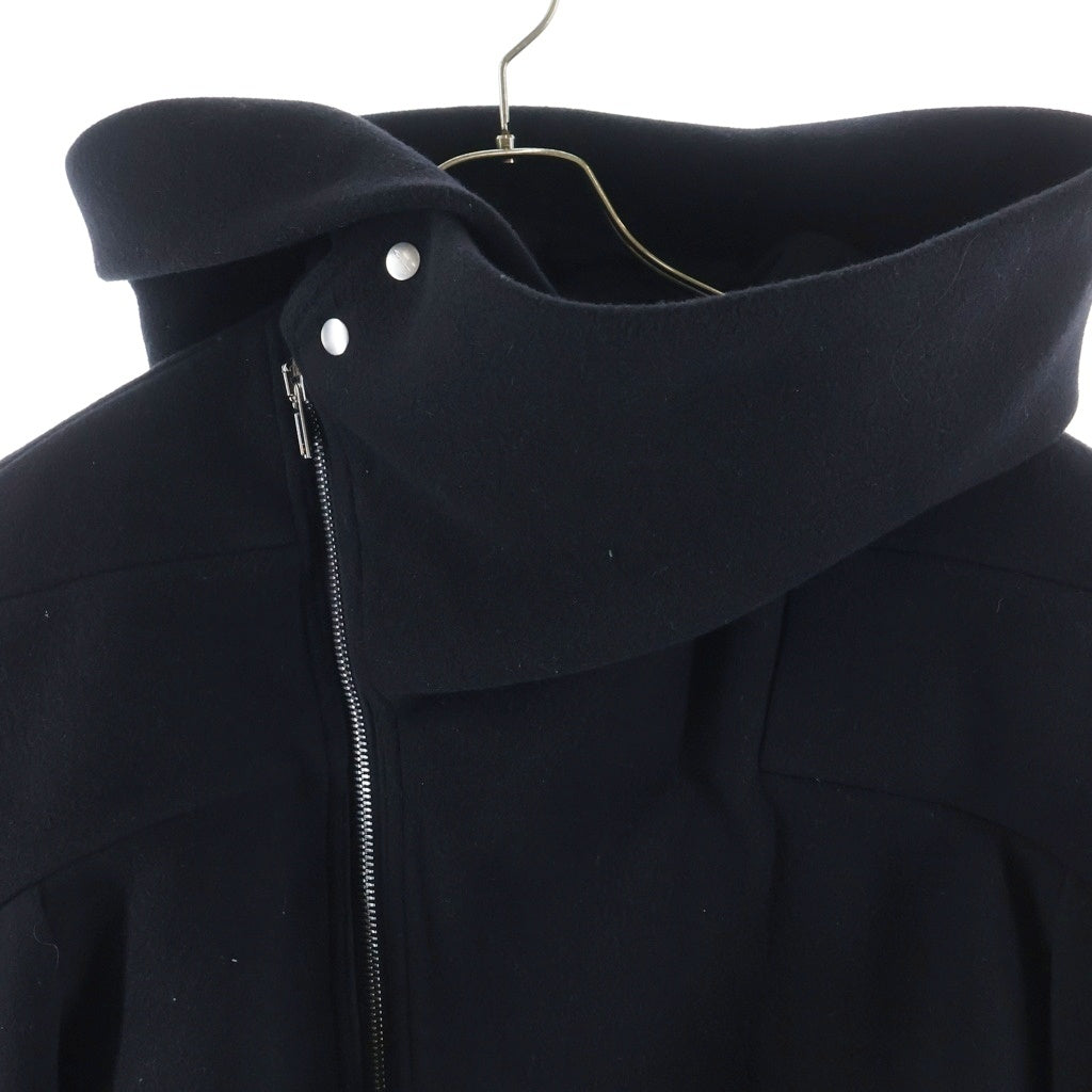 Rick Owens(リックオウエンス) Cropped Hooded Flight クロップド フーデッド フライト ジップアップ ジャケット ブラック RU02E1761-WSF