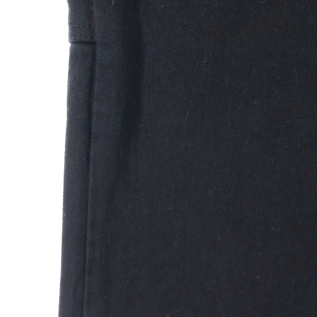 NO BRAND(ノーブランド) DET BLEV SENT デット ブレイブ セント ダメージ加工 ワイド デニムパンツ ブラック DBS-40035-11