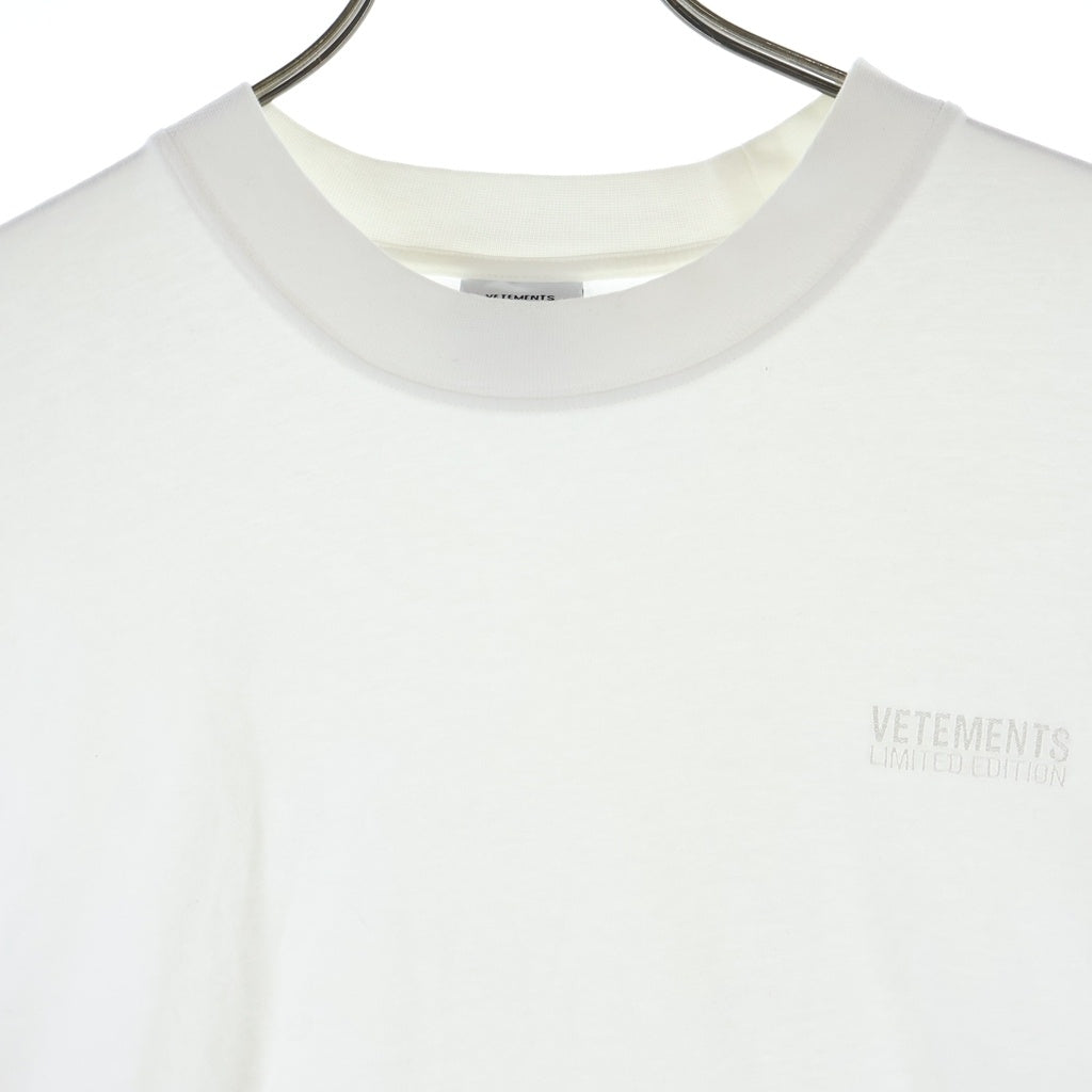 VETEMENTS(ヴェトモン) ALL WHITE INSIDE-OUT T-SHIRT オールホワイト インサイドアウト 半袖Tシャツ ホワイト UE63TR660W
