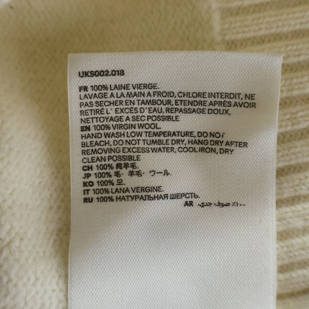 ami(アミ) ADC CREWNECK SWEATER ウール ロゴデザイン クルーネック ニット セーター ホワイト UKS002.018