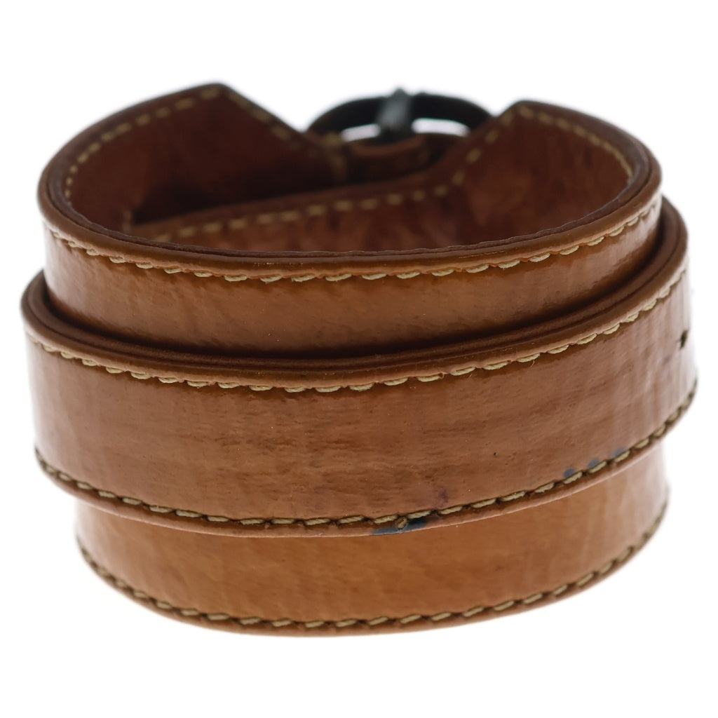 CHROME HEARTS(クロムハーツ) R&R TINY BUCKLE ガンスリンガー タイニーバックル レザーブレスレット チョーカー ブラウン/シルバー