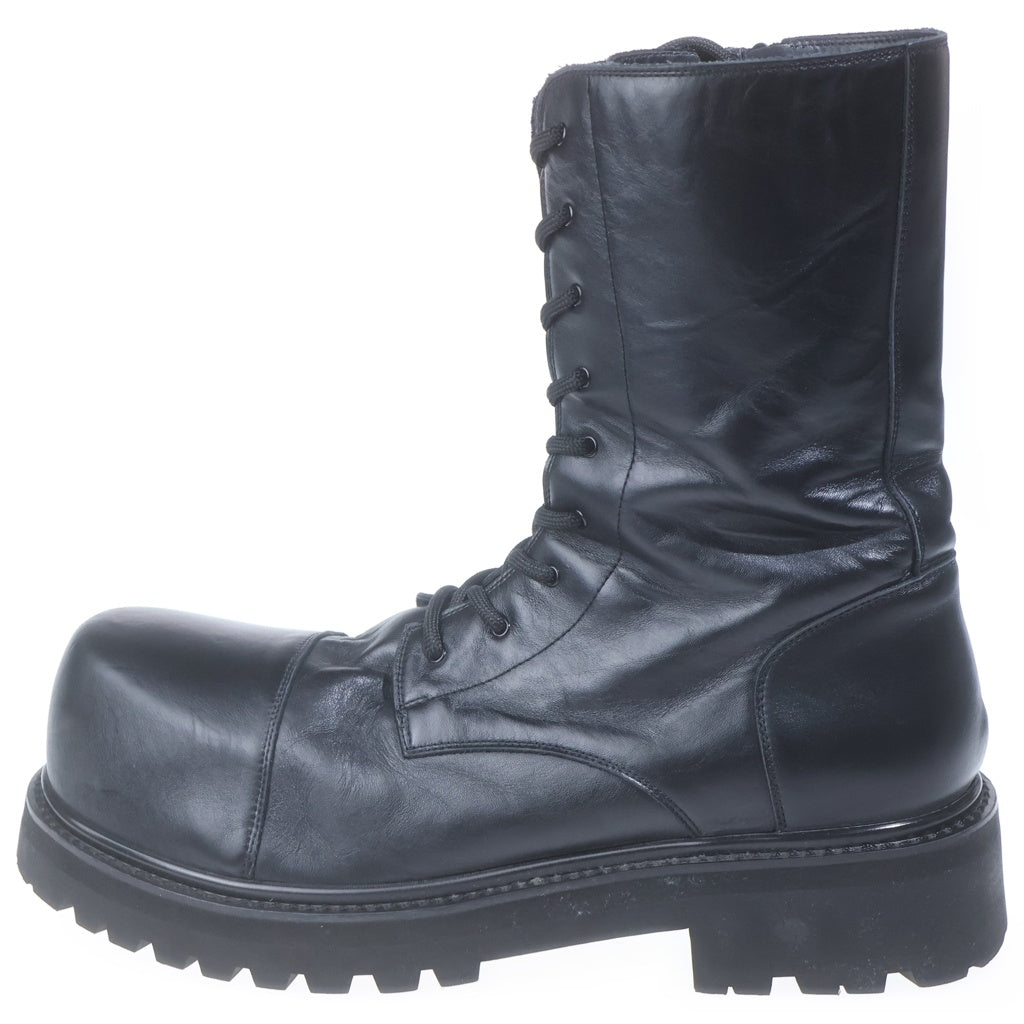 VETEMENTS(ヴェトモン) 25AW Stomp Combat Boot UH76BT800B ストンプ コンバット レースアップ レザーブーツ ブラック