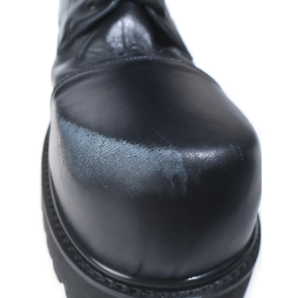 VETEMENTS(ヴェトモン) 25AW Stomp Combat Boot UH76BT800B ストンプ コンバット レースアップ レザーブーツ ブラック
