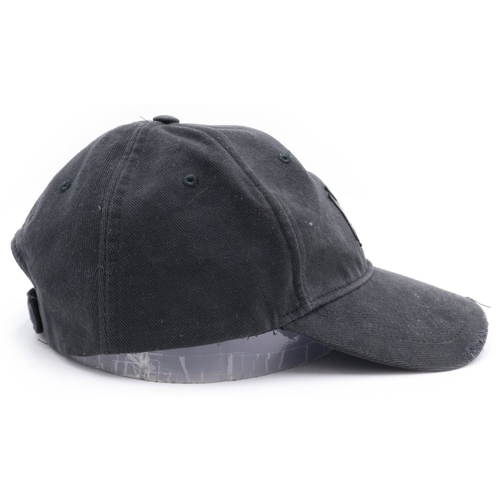 VETEMENTS(ヴェトモン) LEATHER BIKER CROSS CAP レザー バイカー クロス キャップ ブラック