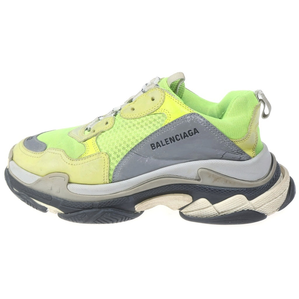 BALENCIAGA(バレンシアガ) TRIPLE S 512175 ロゴエンブロイダリー ダッド ローカットスニーカー イエロー
