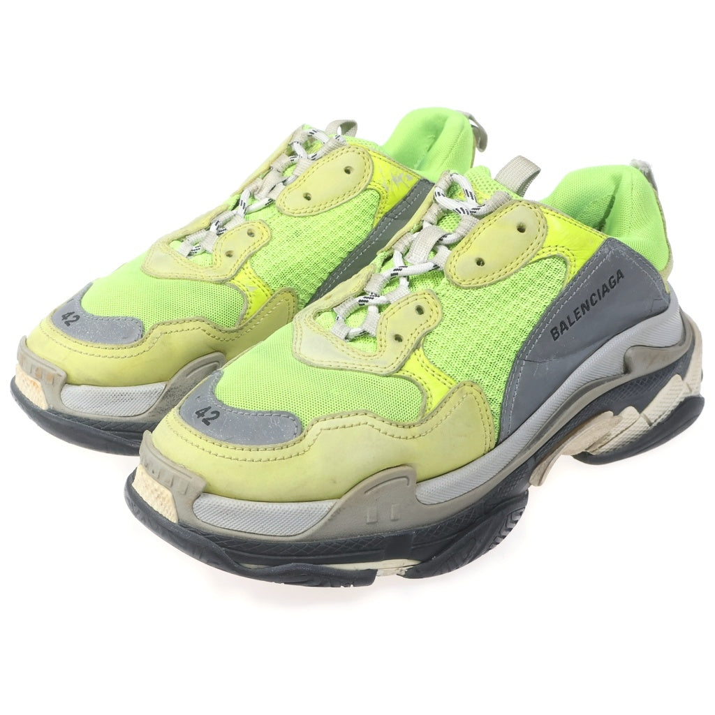 BALENCIAGA(バレンシアガ) TRIPLE S 512175 ロゴエンブロイダリー ダッド ローカットスニーカー イエロー