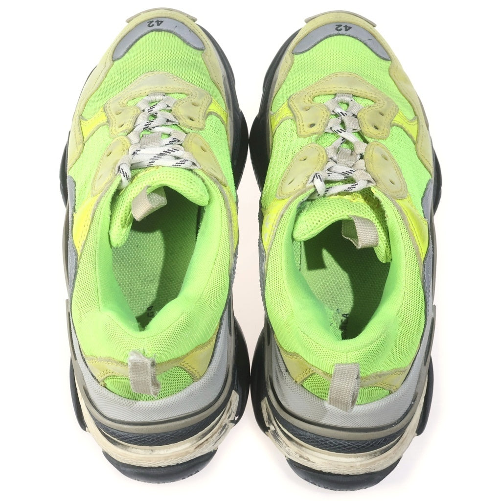 BALENCIAGA(バレンシアガ) TRIPLE S 512175 ロゴエンブロイダリー ダッド ローカットスニーカー イエロー