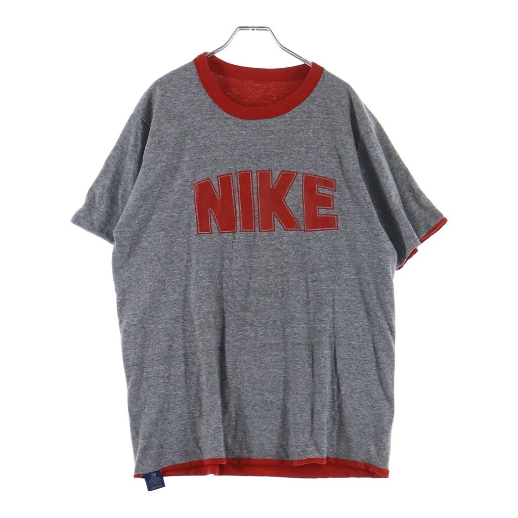 NIKE(ナイキ) 90S VINTAGE ヴィンテージ 紺タグ カマボコロゴ リバーシブル 半袖Tシャツ カットソー レッド/グレー