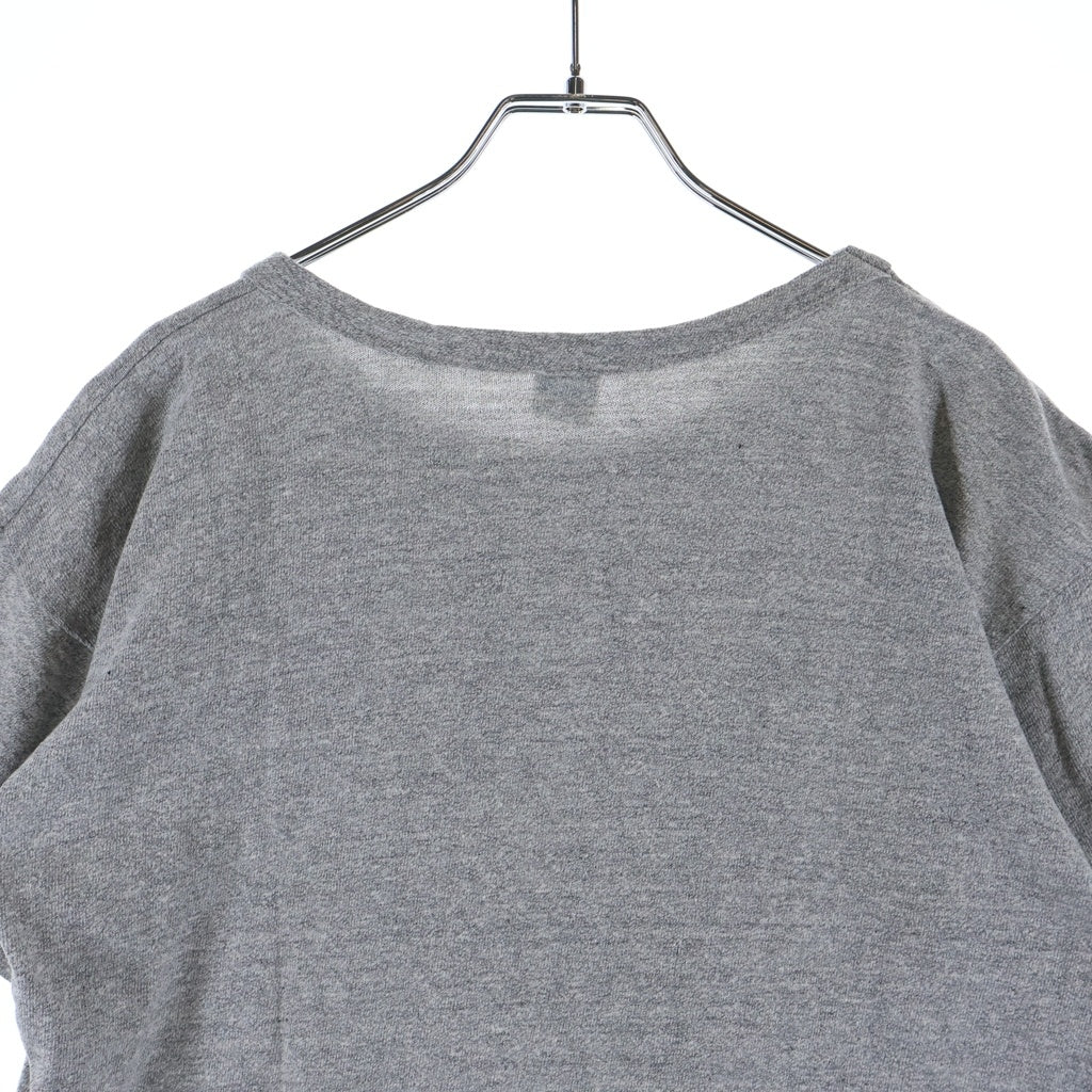 CHAMPION(チャンピオン) 80S VINTAGE ヴィンテージ カレッジ フットボール プリント 半袖Tシャツ カットソー グレー