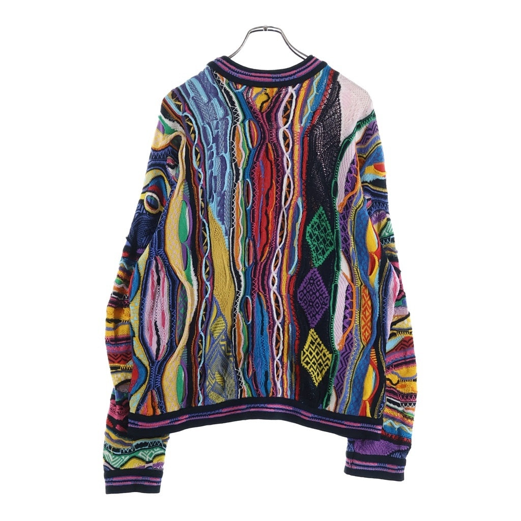 COOGI(クージー) 3D ニット ラウンドネック 長袖 セーター マルチカラー