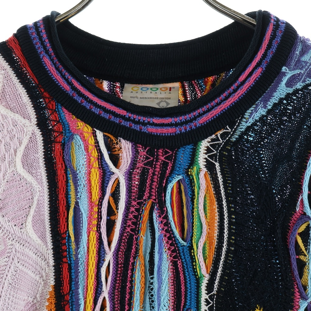 COOGI(クージー) 3D ニット ラウンドネック 長袖 セーター マルチカラー