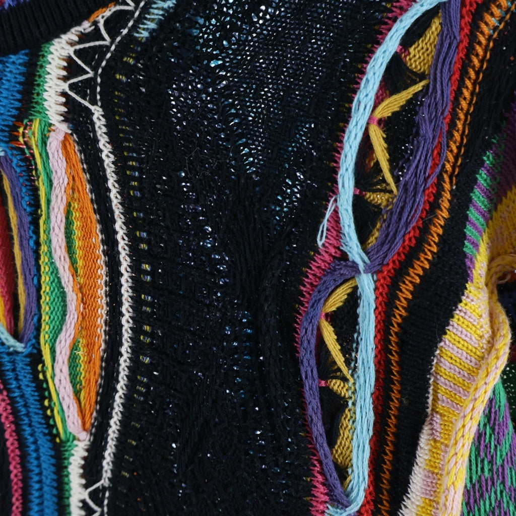 COOGI(クージー) 3D ニット ラウンドネック 長袖 セーター マルチカラー