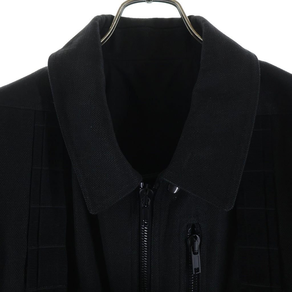 Rick Owens(リックオウエンス) Blixa Bomber Jacket ブリクサ ベルトデザイン ボンバージャケット ブラック RL02E1708-WLIER1