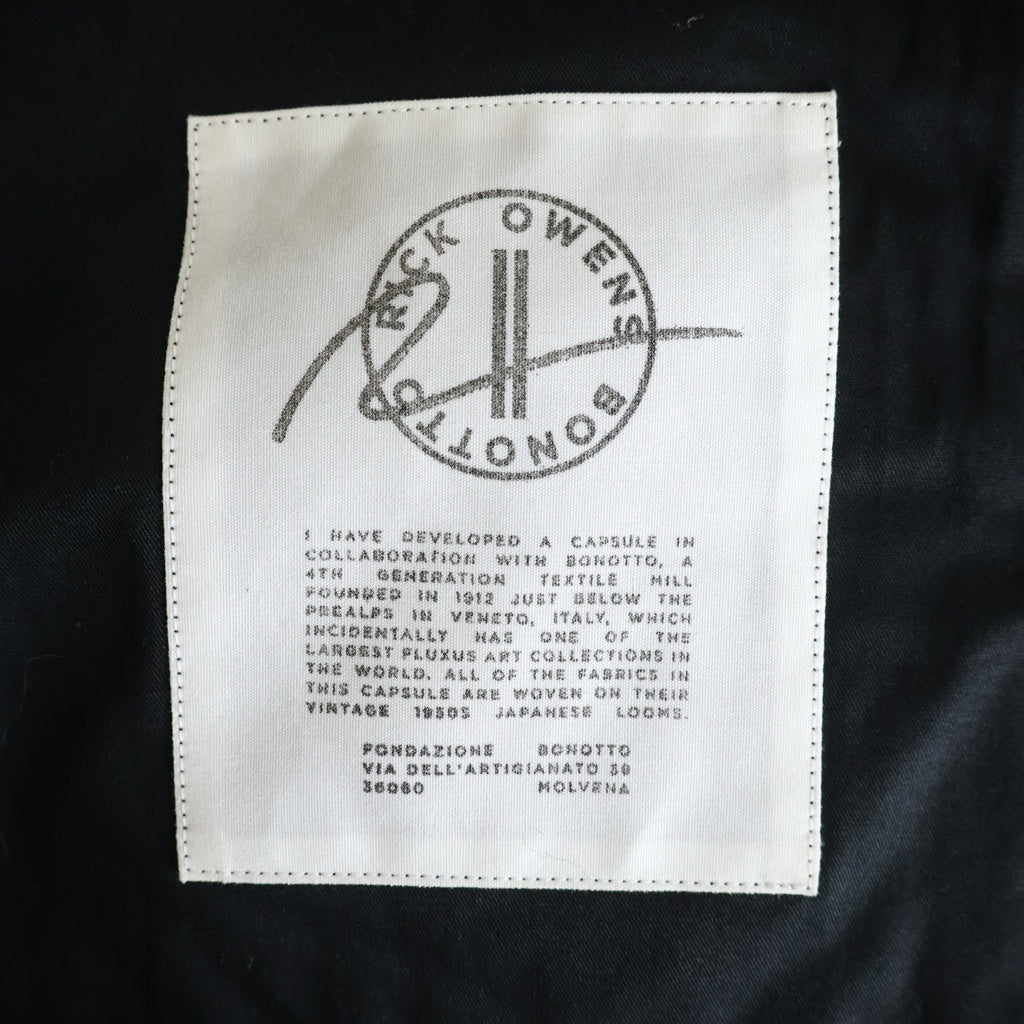 Rick Owens(リックオウエンス) Blixa Bomber Jacket ブリクサ ベルトデザイン ボンバージャケット ブラック RL02E1708-WLIER1