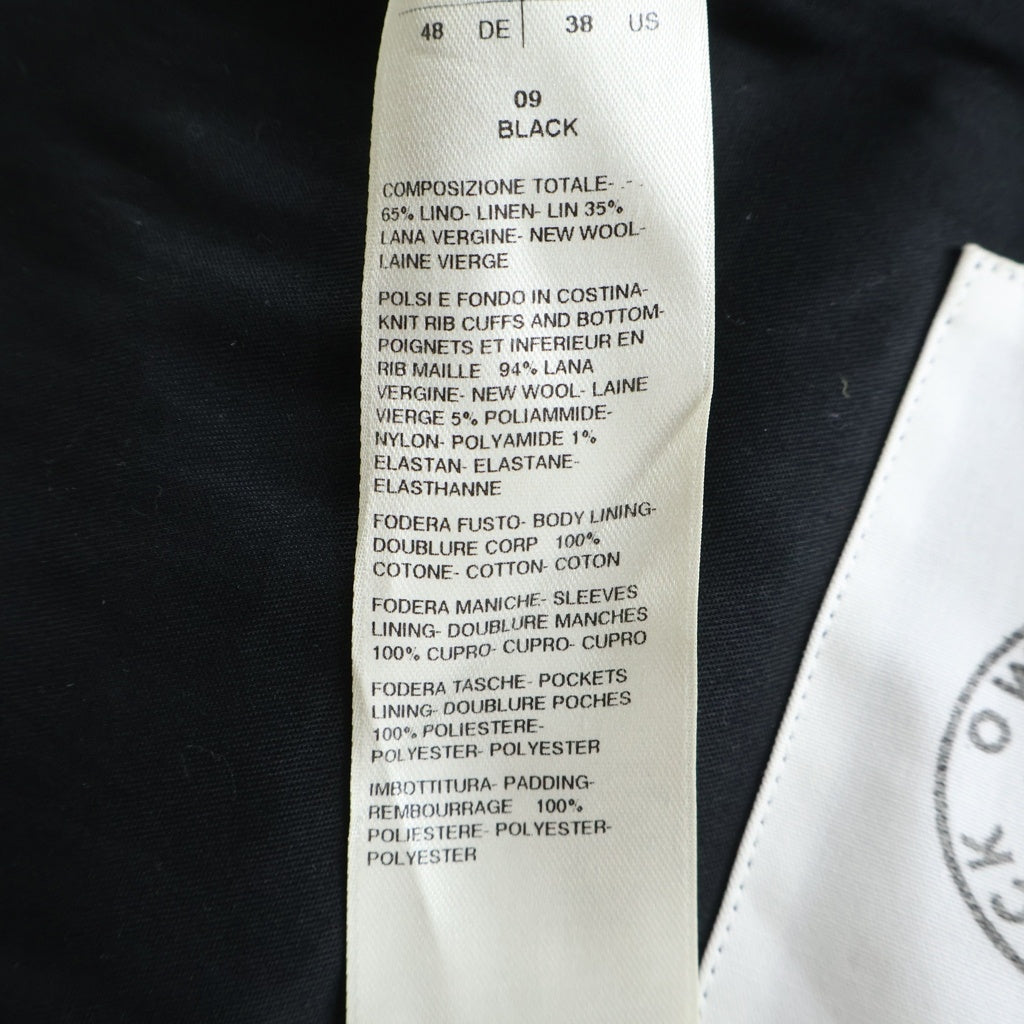 Rick Owens(リックオウエンス) Blixa Bomber Jacket ブリクサ ベルトデザイン ボンバージャケット ブラック RL02E1708-WLIER1